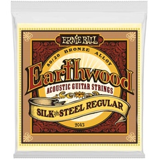 Ernie Ball Earthwood Silk & Steel Regular Akustik-Gitarrensaiten, 80/20-Bronze, Stärke 13–56