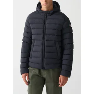 Daunenjacke COLMAR "MENS DOWN JACKET", Herren, Gr. 52, schwarz (schwarz, grau), Web, Obermaterial: 100% Nylon. Futter: 100% Nylon. Wattierung: 90% Entendaune, 10% Entenfeder, unifarben, regular fit normal, hoch geschlossener Ausschnitt, abgerundeter Saum, Jacken Daunenjacke