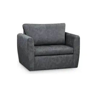 Schlafsessel, Mini Sofa mit Schlaffunktion und Bettkasten, Couch für Wohnzimmer, Schlafsofa Federkern Sofagarnitur Polstersofa Wohnlandschaft mit Bettfunktion - Sara Lux 80 (Dunkelgrau) - Dunkelgrau