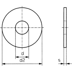 Bild Unterlegscheiben 6.4mm 18mm Stahl verzinkt 100 St. 6,4 D9021-A2K 189011