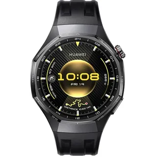 Huawei Watch GT6 Pro BT 45,6mm Titaniumgehäuse grau Fluoroelastomerarmband schwarz M