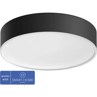 Philips hue LED Deckenlampe Metall/Kunststoff 9,6W 950 lm CCT 2200- 6500 K HxØ 66x261 mm Enrave schwarz - Kompatibel mit SMART HOME by hornbach - Schwarz