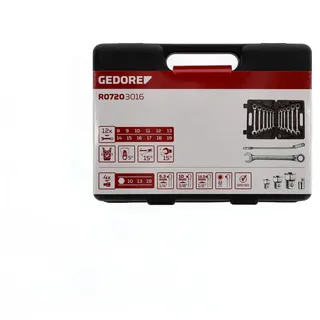Gedore Ring-Maulschlüssel-Satz 16-tlg. SW 8-19 mm
