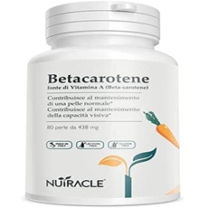 Nutracle Beta Carotin 80 Kapseln 460 mg | Hohe Verfügbarkeit der Antioxidanzien und Provitamin A | Für eine intensivere und langanhaltende Bräune