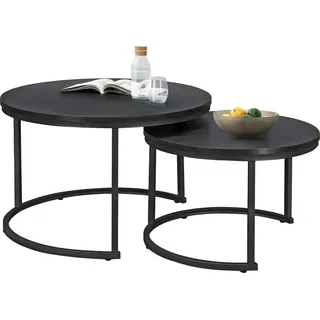 [en.casa] Couchtisch Christchurch 2er Set Schwarz