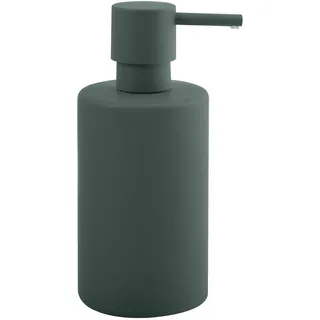 Spirella Seifenspender Tube | mit Edelstahlpumpe | Flüssigseifen-Spender | Porzellan | 300ml | Langliebig und Robust | matt Dunkelgrün, Green, Standard