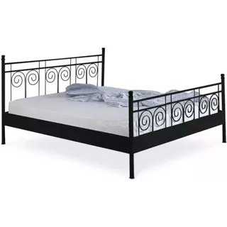 Metallbett Sara – 180 x 200 cm / schwarz - Schwarz