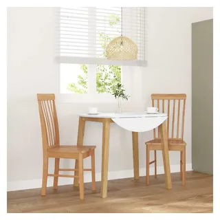 vidaXL Esszimmerstühle 2 Stk. Massivholz Gummibaum