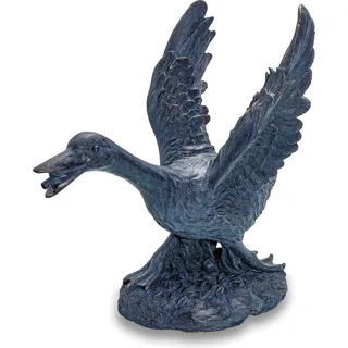 esotec Wasserspeier-Figuren Gans Gustav | Einzelfigur Teichfigur 100733 - Grau