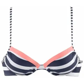 KangaROOS Push-Up-Bikini-Top Damen marine-weiß Gr.34 Cup C