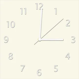 Wallario Design Wanduhr Beige aus Echtglas, Größe 30 x 30 cm - Gelb