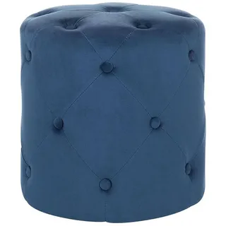 Beliani Pouf Corolla 40/40/40 cm , Blau , Textil , Rund , 40x40x40 cm , Wohnzimmer, Sessel, Hocker & Hockerbänke, Poufs