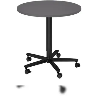 Hammerbacher VST08 Stehtisch höhenverstellbar grafit 80,0 x 80,0 x 72,0 - 114,0 cm