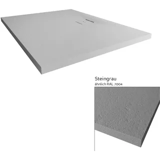 Breuer Modern Line Steinoptik Rechteckduschwanne 1000 x 900 mm - Steingrau - 1933 079 000 038