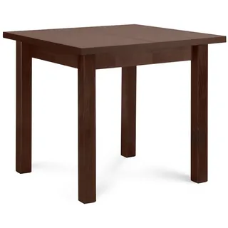 Konsimo Esstisch Esszimmertisch Küchentisch quadratisch "SALUTO", Braun, Buchenholz/Laminat, Modern, 80-110x76x80 cm - Braun