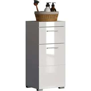trendteam smart living Badezimmer Badkommode Kommode Amanda37 cm Weiß Hochglanz (139380201)
