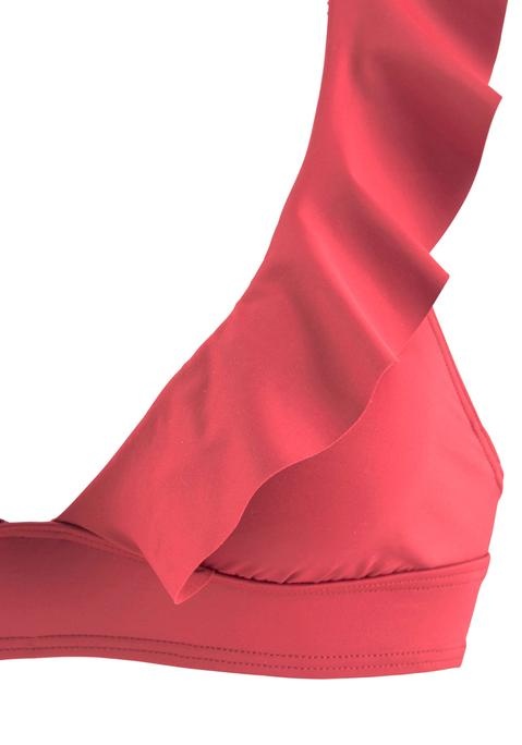 Bild von Triangel-Bikini, mit Volant, rot