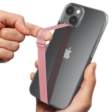 Sinjimoru Silikon Handy Halterung für Finger mit Clip, Handy Fingerhalter für Handyhülle iPhone Fingerhalter Phone Strap Fingerhalterung für iPhone & Android. Sinji Loop Clip 230 Pink