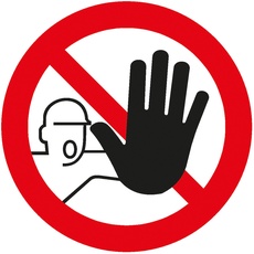 Bild Verbotsschild Zutritt für Unbefugte verboten, rund 200 cm