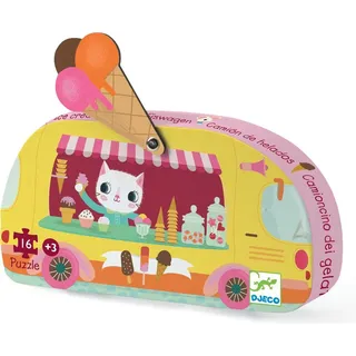 Djeco Puzzle Der Eiscremewagen (16 Teile)