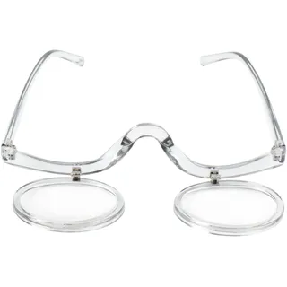 MilyaDE Make-Up Brille Lesebrille Schminkbrille Rotatable Flip Up Drehbare Presbyopie Sehhilfe Lesehilfe mit Stärke, Grau 3,0