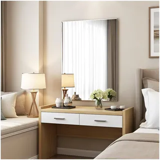 JMITHA Spiegel 40x60 cm Rahmenlos Rechteckiger Wandspiegel Glas Badezimmerspiegel HD Dekorative Spiegel für Badezimmer Schlafzimmer Wohnzimmer