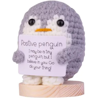 Mwmoeen Pocket Hug Positiver Pinguin, Lustiger Positive Kartoffel Geschenke für Freundin, Kleine Geschenke für Frauen (B4)