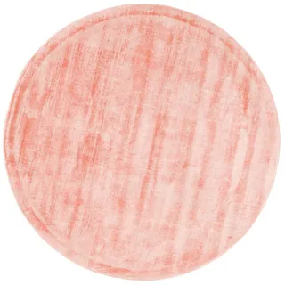 Pergamon Roma Designer-Teppich Ø 120 cm Rosa/Roségold