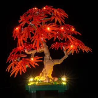 LocoLee Lichtset Kompatibel mit Lego 10348 Japanischer Roter Ahorn Bonsai Baum (Kein Lego Set) Benutzerdefinierte Version Dekoratives Beleuchtungsset Kompatibel mit Lego Bonsai Baum 10348