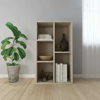 vidaXL Bücherregal/Sideboard Sonoma Eiche 50x25x80 cm Holzwerkstoff - Bücherschrank - Bücherschränke - Bücherregal - Bücherregale