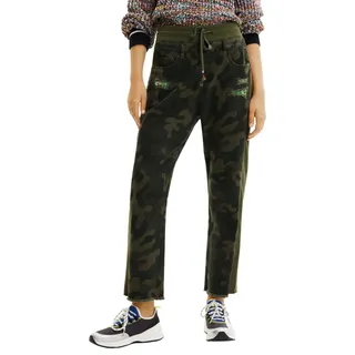 Desigual Frauen Agrinio Satin Schwarz Hose XS - Schwarz
