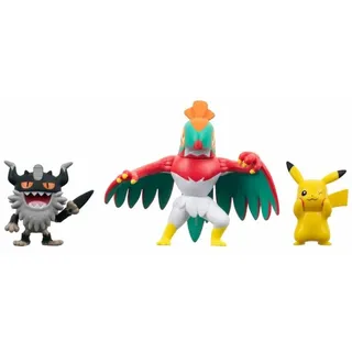 Jazwares Battle Figure Set 5 cm (3er Set) - Pikachu, Mauzinger, Resladero