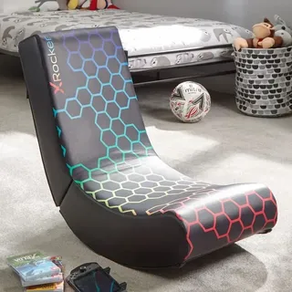 X Rocker Neo Hex Edition Konsolen-Gamingstuhl Gepolsterter, ausgestopfter Sitz Schwarz