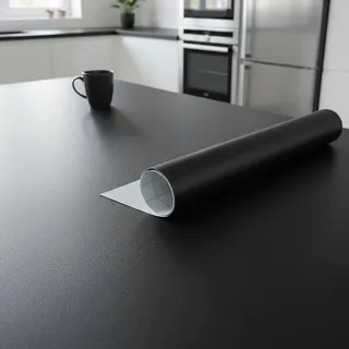 Ambiance Sticker Klebeband, Meterware, selbstklebend, für Küche, Möbel und Badezimmer, Granit, Schwarz, H 60 cm x L 20 m