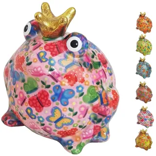netproshop Spardose Frosch aus Keramik Pomme Pidou, Auswahl:PinkButterfly