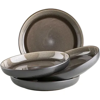 Mäser Niara Suppenteller 24 cm Schwarz 4er Set
