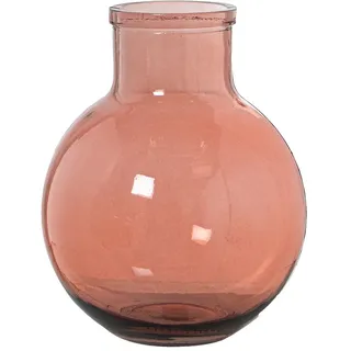 Alexandra House Living Vase aus recyceltem Glas, Rosa, 23 x 22 x 31 cm