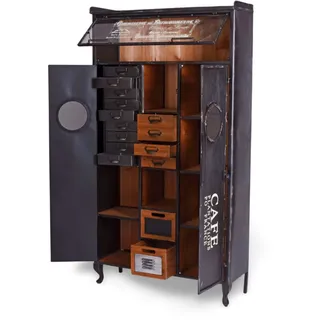 Vitrinenschrank Loft Schubladenschrank Metallschrank Vitrine Industrial Kommode