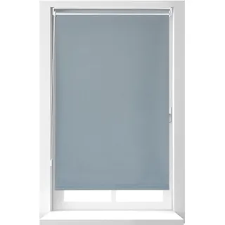 Relaxdays Thermorollo, ohne Bohren, Klemmfix, Kettenzug, 80x160 cm, Stoffbreite 76 cm, blickdichtes Klemmrollo, grau