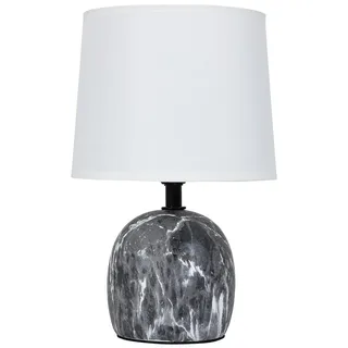 ARTE LAMP Tischlampe & Nachttischlampe Moderne Keramik-Tischleuchte für Schlafzimmer, Grau, E14, dimmbar, 16 x 16 x 25 cm