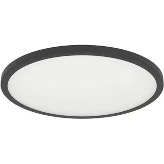 EGLO Deckenleuchte "Sarsina-Z Deckenlampe, ZigBee 3.0, Deckenlampe, Metall, Flurlampe", schwarz, 1, Ø 45cm H: 5,2cm, 1 Stk., Leuchten, Wand-/Deckenleuchte - H5,2 x Ø45 cm - schwarz - 33,5W inkl., Deckenleuchte