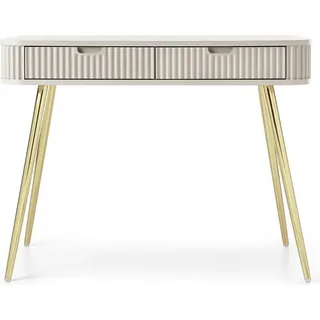 Schminktisch LOTAS – Cashmere / Gold - Beige