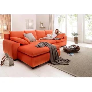 Home Affaire Eckcouch Mikrofaser 4-Sitzer Orange