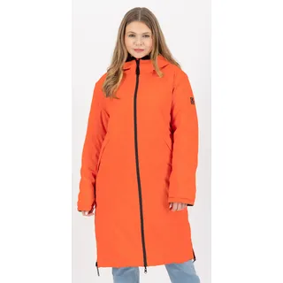 Steppjacke LPO "NAKITA WMN Wendemantel Steppmantel", Damen, Gr. 40 (M), orange, schwarz, Web, 100% Polyester, tailliert hüftbedeckend, Jacken Steppjacke, Wendemantel