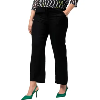 Ulla Popken, Damen, große Größen, 7/8-Hose, Bügelfalten, gerades Bein, Elastikbund