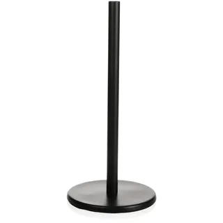 com-four® Küchenrollenhalter stehend - Papierrollenhalter für die Küche - stehender Rollenhalter aus Metall - Küchenrollenhalterung ohne Bohren - 32 cm (01 Stück - schwarz)