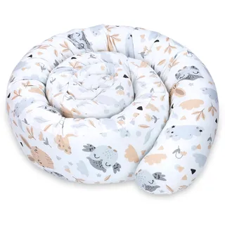 Totsy Baby Seitenschläferkissen Bettschlange Body Pillow 200 cm Baumwolle - Kopfkissen lang Bettrolle Schlafkissen Nackenrolle Kissen Oeko-Tex Eulen