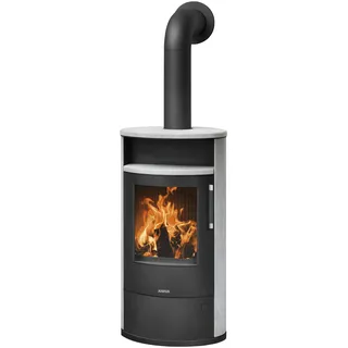 Justus Island 7 2.0 Stahl Schwarz/Abdeckplatte Speckstein