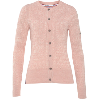 Strickjacke KANGAROOS, Damen, Gr. 32/34, rosa (rosa melange), Feinstrick, Obermaterial: 50% Baumwolle, 50% Polyacryl, Zopfmuster, meliert, figurbetont hüftlang, Rundhals, Rippstrickbündchen, Strickjacken Strickjacke, hüftlange Form, figurbetonte Passform, aus Feinstrick und Strick, Topseller