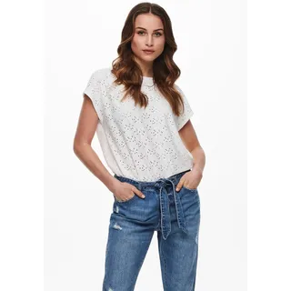 Only ONLSMILLA LIFE S/S TOP JRS NOOS Weiß M